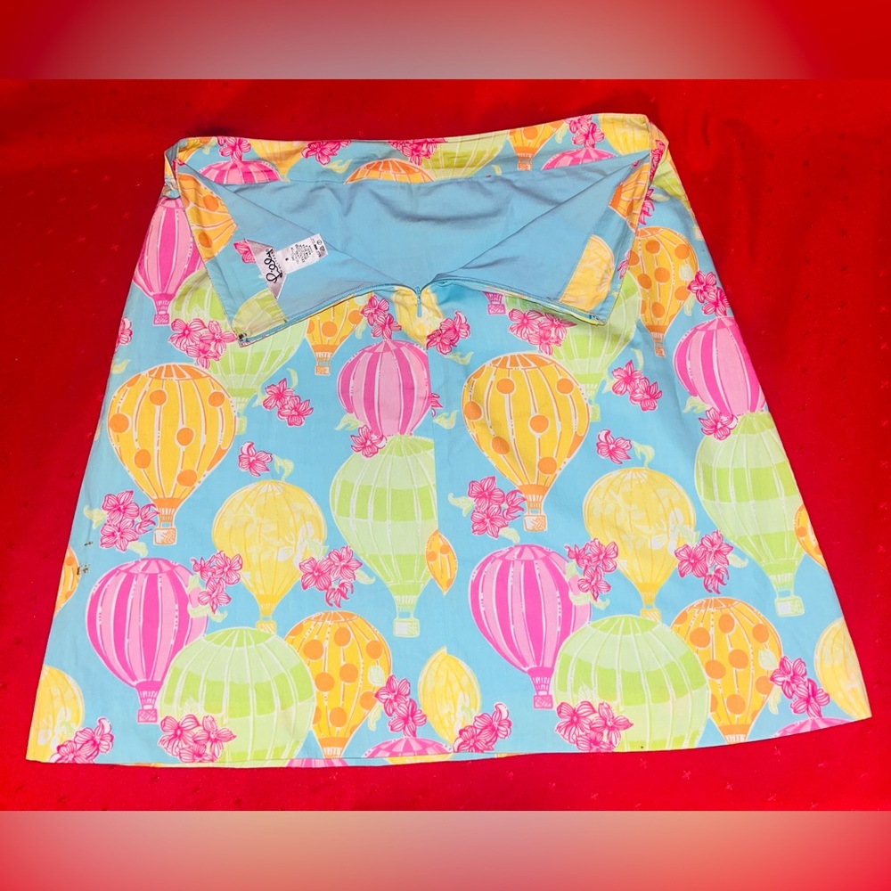 Lilly Pulitzer Blue Hot Air Balloon A-Line Skirt - Picture 3 of 5